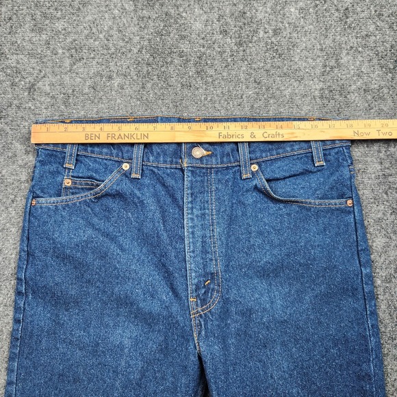 Vintage Levis 517‎ Jeans Mens 36x31 Blue Denim Bootcut Made USA Orange Tab 90s - Picture 9 of 15